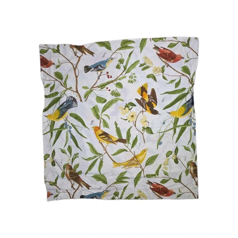 Pottery Barn Spring Sparrow Bird Floral Pillow Cover Sham 26